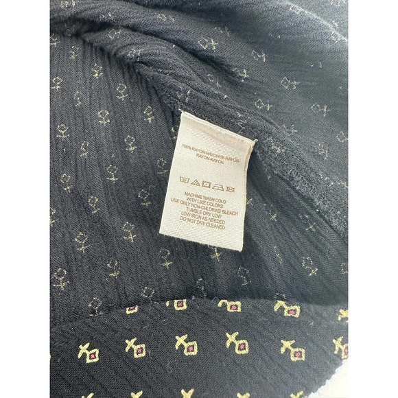 Free People Coal Combo Boho High Low Oversized Blouse size XS - Picture 7 of 7